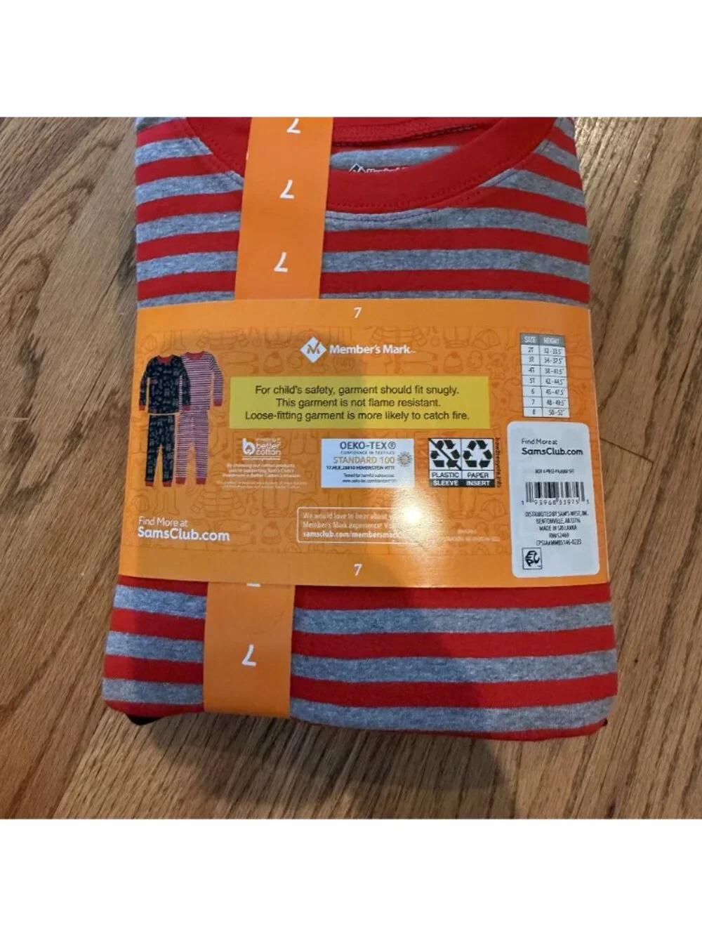 Members Mark Boys Fire Truck Pajamas New 2 Pair Size 7
